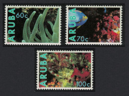 Aruba Fish Anemone Shrimp Coral Sponge Marine Life 3v 1990 MNH SG#77-79 - Niederländische Antillen, Curaçao, Aruba