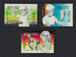 Aruba Butterfly Shell Other Insect Child Welfare 3v 1986 MNH SG#30-32 - Curaçao, Nederlandse Antillen, Aruba