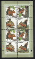 Armenia WWF Squirrel Sheetlet Of 2 Sets 2001 MNH SG#484-487 MI#435-438 Sc#632 A-d - Armenien
