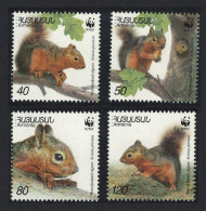 Armenia WWF Squirrel 4v 2001 MNH SG#484-487 MI#435-438 Sc#632 A-d - Armenië