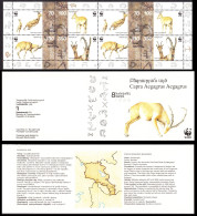 Armenia WWF Wild Goat Booklet 1996 MNH SG#358-361 MI#298-301 MH Sc#540-543 - Armenië