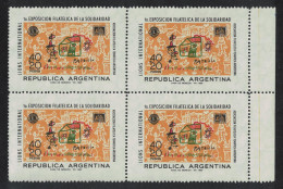 Argentina Painting Philatelic Exhibition Block Of 4 1968 MNH SG#1241 - Unused Stamps