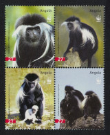 Angola WWF Colobus Monkey 4v Block Of 4 2004 MNH SG#1717-1720 MI#1745-1748 Sc#1279 A-d - Angola