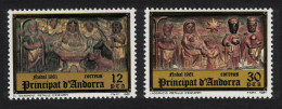 Andorra Sp. Christmas Carvings From Encamp Church 2v 1981 MNH SG#135-136 - Ongebruikt