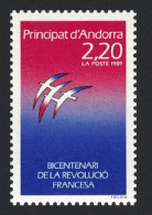 Andorra Fr. Birds Painting By Folon French Revolution 1989 MNH SG#F416 MI#397 - Unused Stamps
