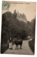 MONTIGNY LE GANELON LE CHATEAU VACHE SA FERMIERE ET SA FILLE ANIMEE - Montigny-le-Gannelon