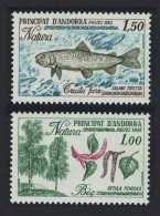 Andorra Fr. Trout Fish Trees Nature Protection 2v 1983 MNH SG#F330-F331 MI#332-333 Sc#305-306 - Unused Stamps