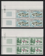 Andorra Fr. Trout Fish Trees Nature 2v Corner Blocks Of 4 Number 1983 MNH SG#F330-F331 MI#332-333 Sc#305-306 - Unused Stamps