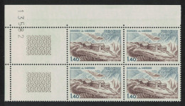 Andorra Fr. Architecture T1 Corner Block Of 4 Control Number 1981 MNH SG#F310 MI#312 - Unused Stamps