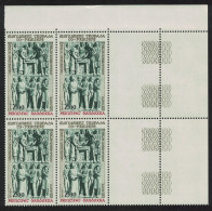 Andorra Fr. Co-princes Monument T2 Corner Block Of 4 Control Number 1979 MNH SG#F299 MI#301 - Unused Stamps