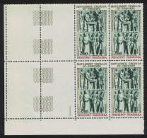 Andorra Fr. Co-princes Monument SW Corner Block Of 4 Control Number 1979 MNH SG#F299 MI#301 - Unused Stamps