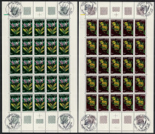 Andorra Fr. Nature Protection Flowers 2 Sheets FDC Cancel 1980 MNH SG#F305-F306 MI#307-308 Sc#281-282 - Unused Stamps