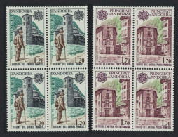 Andorra Fr. Post And Telecommunications Europa CEPT 2v Blocks Of 4 1979 MNH SG#F295-F296 - Unused Stamps