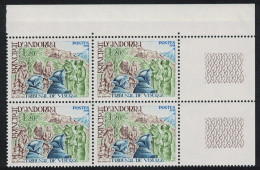 Andorra Fr. Tribunal Of Visura Corner Block Of 4 1978 MNH SG#F291 MI#293 - Ongebruikt