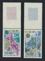 Andorra Fr. Landscapes Europa CEPT 2v Top Coin Margins 1977 MNH SG#F280-F281 - Ungebraucht