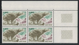 Andorra Fr. Golden Eagle Bird Corner Block Of 4 1972 MNH SG#F238 MI#240 - Unused Stamps