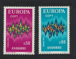 Andorra Fr. Stars Europa CEPT 2v 1972 MNH SG#F236-F237 - Ongebruikt