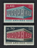 Andorra Fr. Colonnade Europa CEPT 2v 1969 MNH SG#F214-F215 - Unused Stamps
