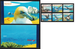 Alderney Fulmar Gannet Gull Petrel Puffin Seabirds Booklet 2006 MNH SG#A282-A287 - Alderney