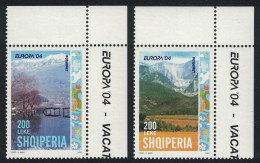 Albania Europa CEPT Holidays 2v Corners 2004 MNH SG#2992-2993 MI#2966-2967 KB - Albanien