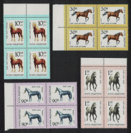 Albania Horses 4v Blocks Of 4 1992 MNH SG#2531-2534 - Albanië