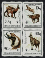 Albania WWF Chamois Endangered Species Block Of 4 1990 MNH SG#2442-2445 MI#2423-2426 - Albanië