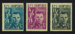 Albania GAGARIN First Manned Space Flight 3v RED OVERPRINT 1962 MNH SG#691-693 - Albanië