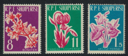 Albania Cyclamen Forsythia Lily Flowers 3v 1961 MNH SG#679-681 - Albanie