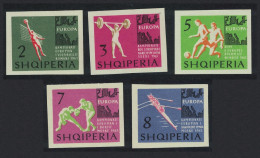 Albania Football Volleyball Boxing Rowing 5v Imperf 1963 MNH SG#769-773 MI#768-772 - Albanie