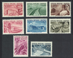 Albania Industries Hydro Station Agriculture 8v 1953 MNH SG#575-582 Sc#491-498 - Albania