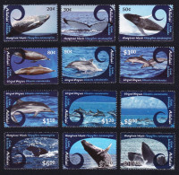 Aitutaki Cetaceans Whales Dolphins 12v 2012 MNH SG#779=780 Sc#581-592 - Aitutaki
