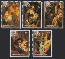 Aitutaki Paintings Rembrandt Christmas 5v 1988 MNH SG#590-594 Sc#423-427 - Aitutaki