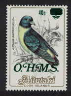 Aitutaki Swallow Bird 40c On 36c Overprint 'OHMS' 1985 MNH SG#O24 - Aitutaki