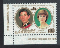 Aitutaki Charles And Diana Royal Wedding $1.40 Corner 1981 MNH SG#396 - Aitutaki