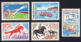 Afar And Issa Pony Trekking Yachting Shooting Sports 5v 1970 MNH SG#549-553 Sc#343-347 - Ongebruikt