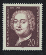 Berlin 275th Birth Anniversary Of Georg W Von Knobelsdorff Architect 1974 MNH SG#B448 - Ungebraucht