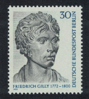 Berlin Birth Friedrich Gilly Architect 1972 MNH SG#B413 - Nuovi