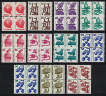 Berlin Accident Prevention 11v Blocks Of 4 COMPLETE 1971 MNH SG#B396-B406 - Unused Stamps