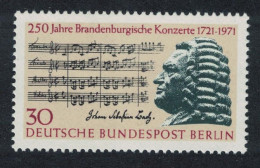 Berlin Music 250th Anniversary Of Bach's Brandenburg Concertos 1971 MNH SG#B393 - Neufs