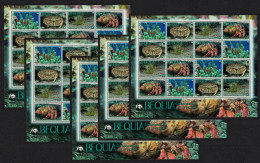 Bequia WWF Caribbean Reef Crustaceans 5 Sheetlets [A] 2010 MNH MI#647-650 - St.Vincent E Grenadine