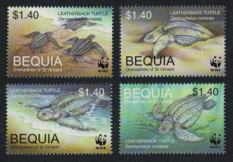 Bequia WWF Leatherback Turtle 4v 2001 MNH MI#306-309 Sc#303 A-d - St.Vincent & Grenadines