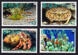 Bequia WWF Caribbean Reef Crustaceans 4v 2010 MNH MI#647-650 - St.Vincent Und Die Grenadinen