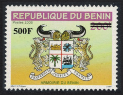 Benin Arms Of Benin Overprint 500F 2009 MNH MI#1637 - Bénin – Dahomey (1960-...)