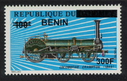 Benin Steam Locomotive Crampton Ovpt 300F 2009 MNH MI#1515 - Benin - Dahomey (1960-...)