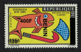 Benin Fish And Hoe Ouegbadja Royal Emblem Ovpt 400F 2009 MNH MI#1584 - Bénin – Dahomey (1960-...)