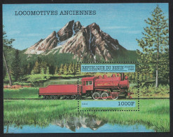 Benin Steam Railway Locomotives MS 1998 MNH SG#MS1725 - Benin – Dahomey (1960-...)