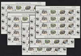 Benin WWF Pythons 5 Sheetlets [A] 1999 MNH SG#1812-1815 MI#1159-1162 Sc#1086 A-d - Benin – Dahomey (1960-...)