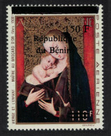 Benin 'Virgin And Child' Painting Ovpt 150F/110F 1996 MNH MI#748 - Bénin – Dahomey (1960-...)