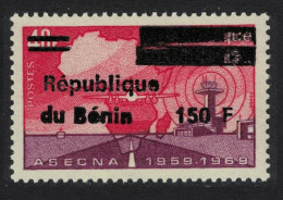 Benin Air Traffic Control Ovpt 150F 1996 MNH MI#722 - Bénin – Dahomey (1960-...)