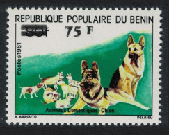 Benin Dogs Ovpt 75F/80F 1983 MNH SG#884 MI#311 - Benin - Dahomey (1960-...)